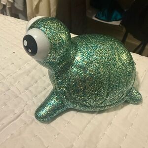 Glitter Turtle Figurine Sparkle Resin Home Décor Cute Kawaii Eyes